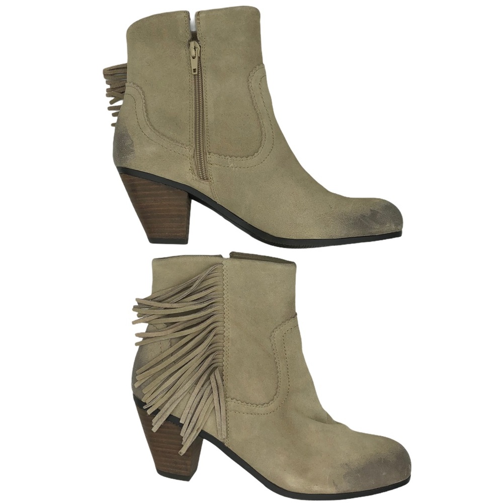Crown Vintage Distressed Suede Leather Boots Sz 10